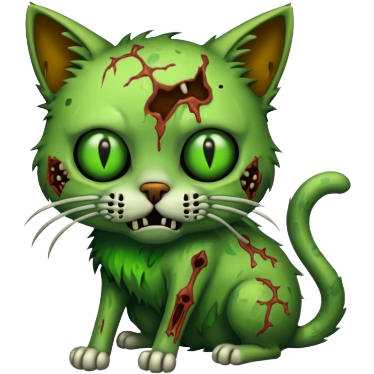 a zombie cat emoji