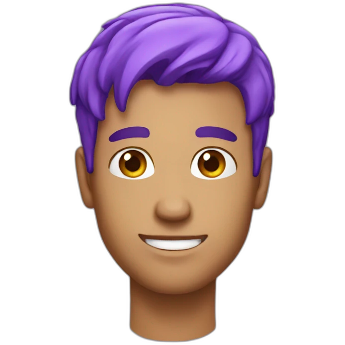 guy with purple hair emoji