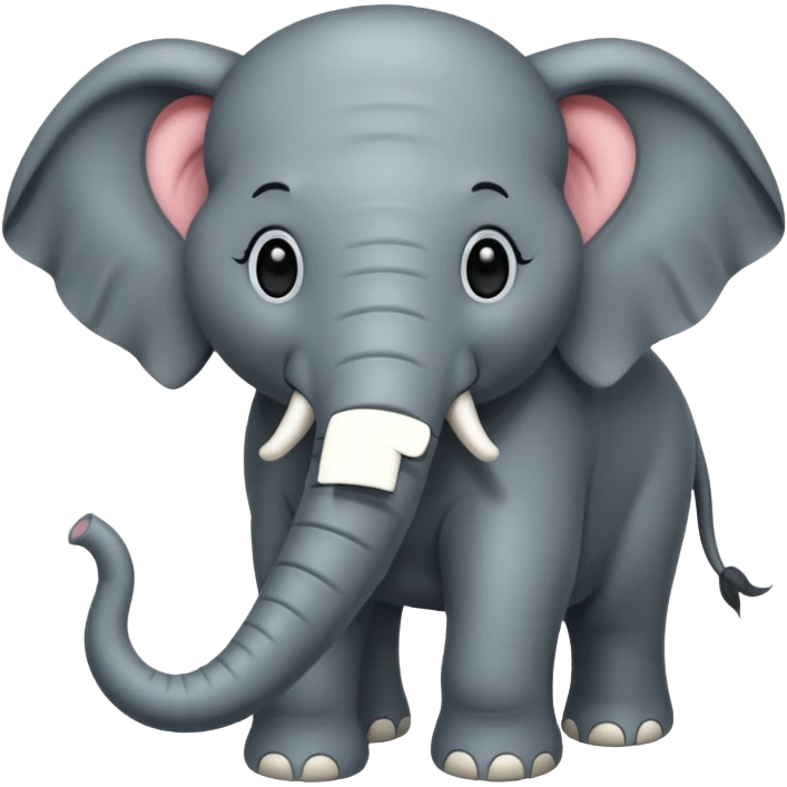  long haired elephant emoji