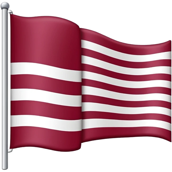 Flag where the left hand side is a maroon red and the right hand side is white  emoji