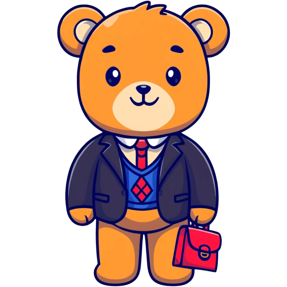 Ralph Lauren Polo Bear teddy bear wearing preppy clothes emoji