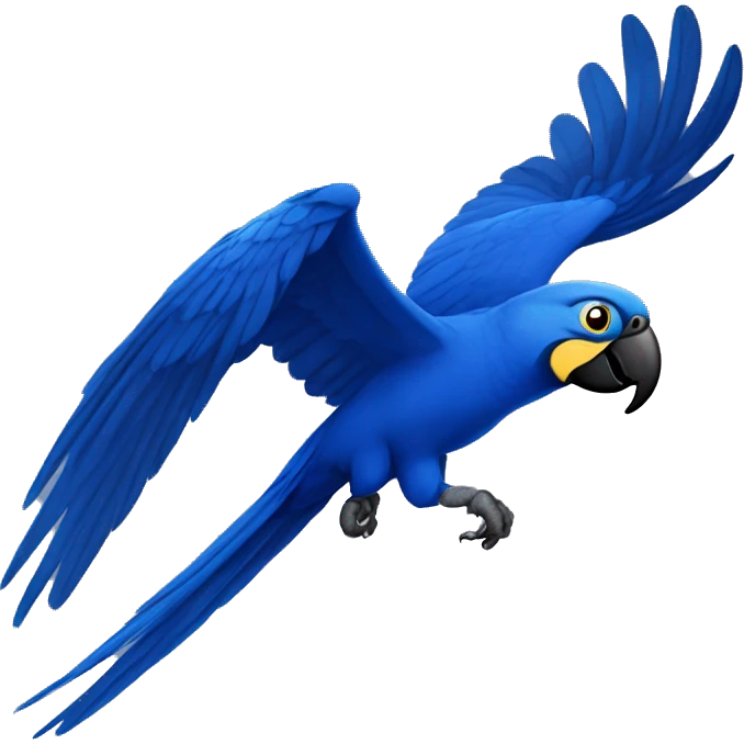 Hyacinth macaw flying  emoji