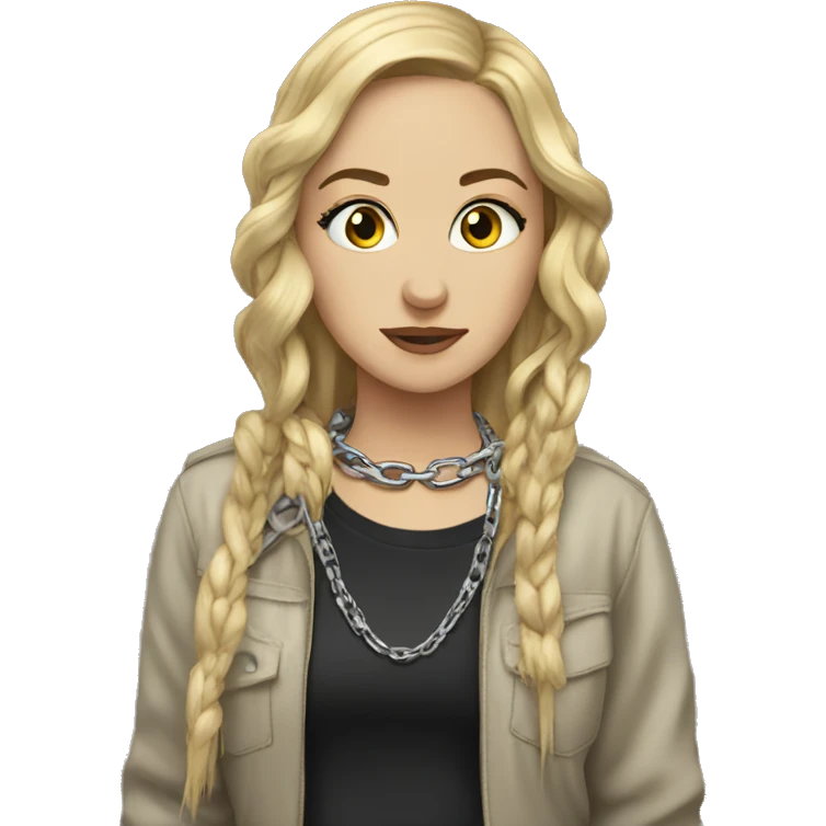 White girls wearing chains for a rap battle emoji