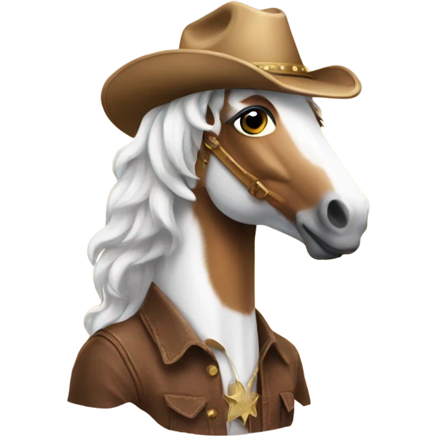 Unicorn wearing cowboy hat  emoji