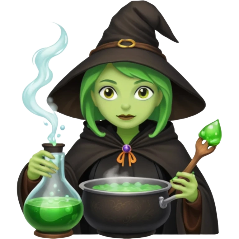 green witch cooking potion emoji