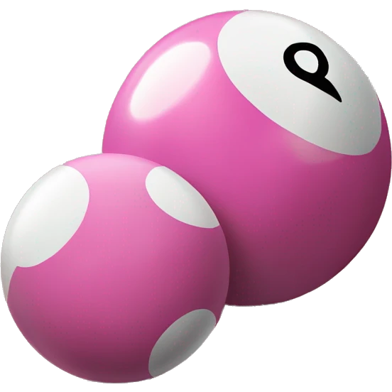 Bola 8 de billar rosada emoji