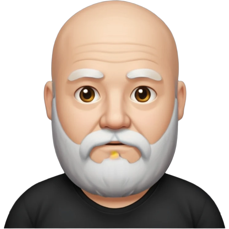 fat bald guy with long beard emoji