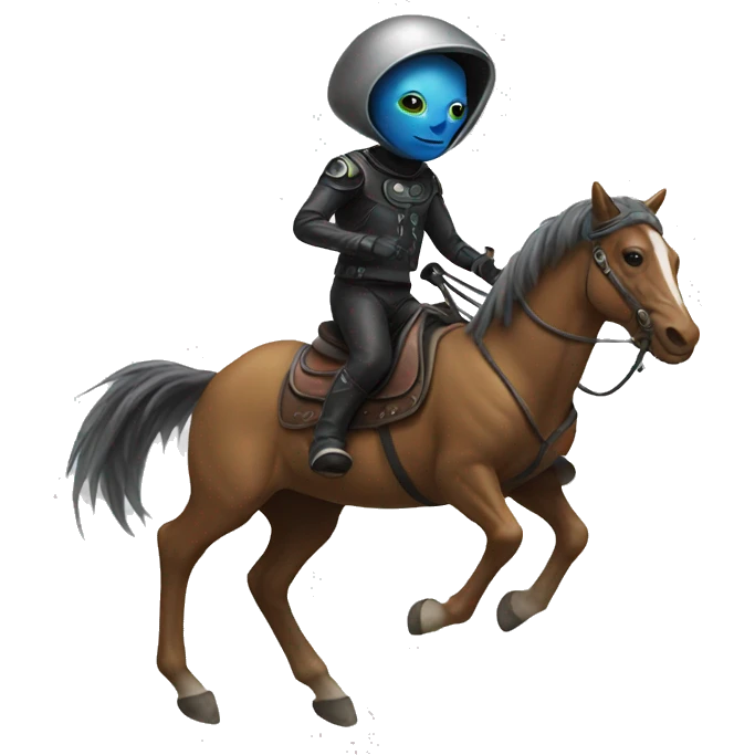 alien riding a horse emoji