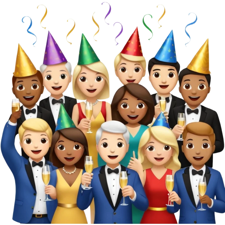 cheers and shouting happiness emoji