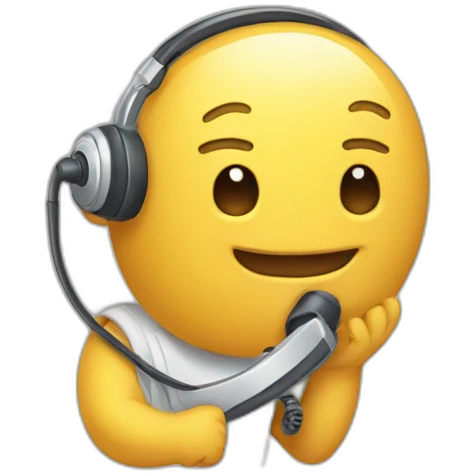 support téléphonique emoji