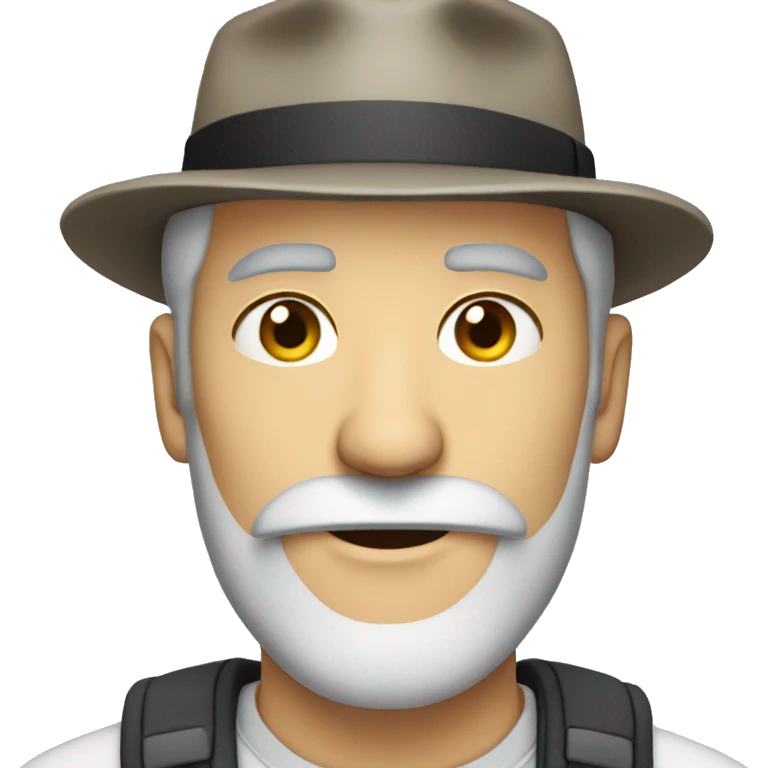 Man with grey beard and hat emoji