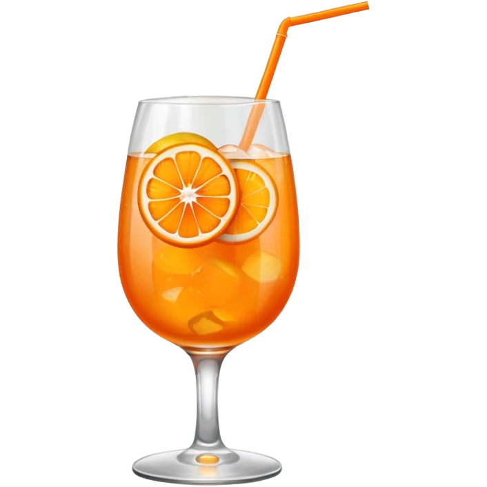 spritz in a glass with no straw more orange color emoji