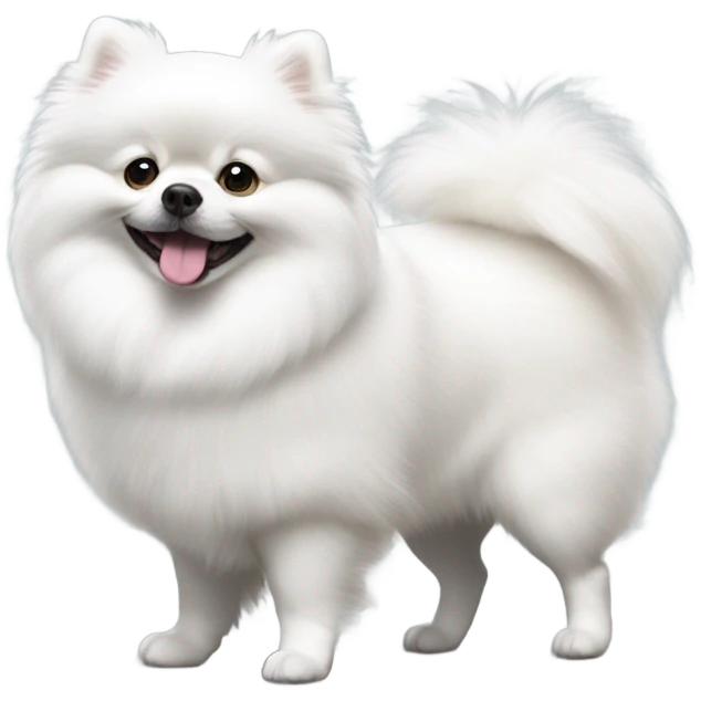 White Pomeranian emoji