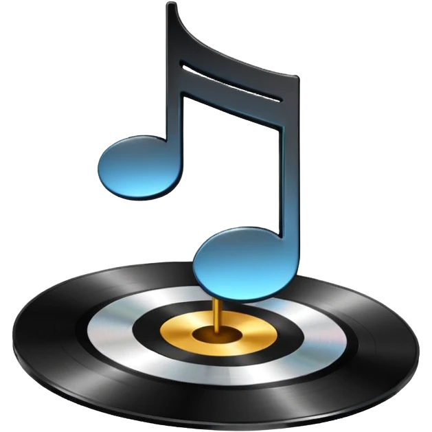 music note with a music disc emoji
