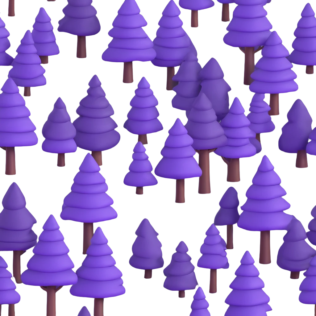 cartoon forest with trees emoji