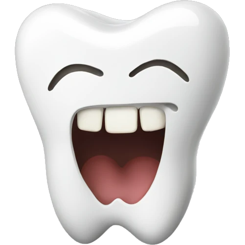 tooth with face emoji