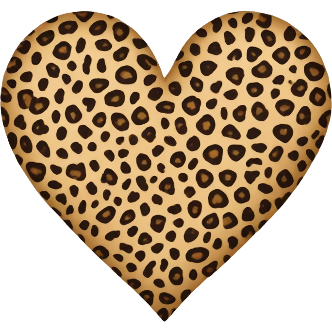 cheeta print heart emoji