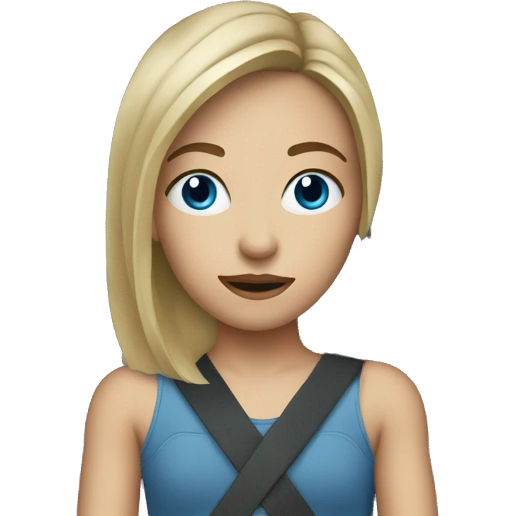 girl in car interior blue eyes emoji