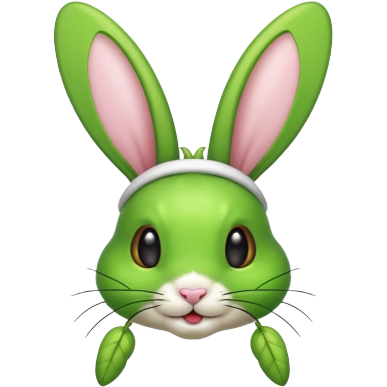 Grasshopper with bunny ear headband emoji