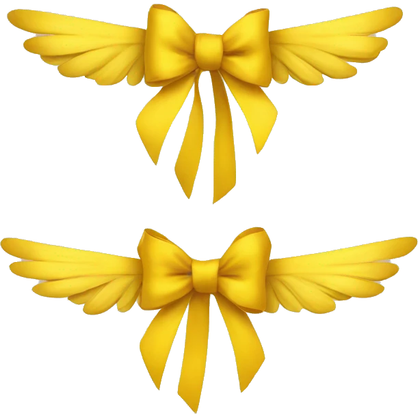 creat me an emoji of yellow ribbon with wings emoji