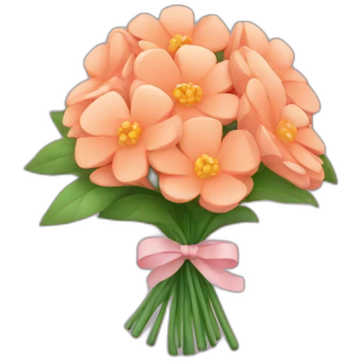 blossoms peach bouquet emoji