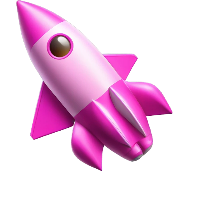 Pink rockect emoji