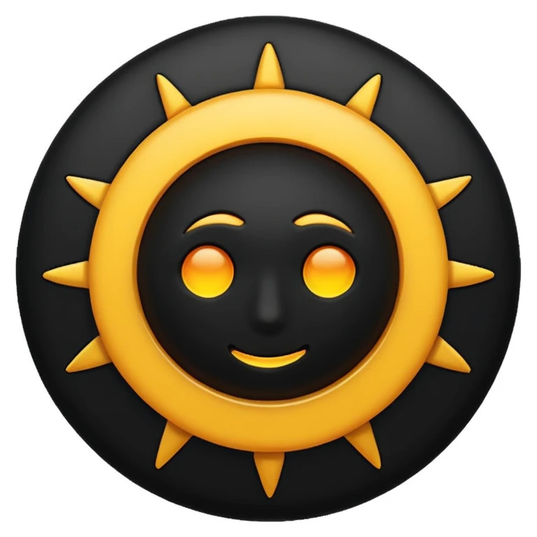 черное солнце emoji