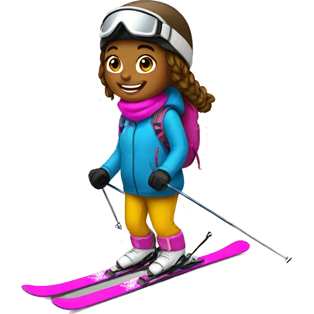 Girl skiing emoji