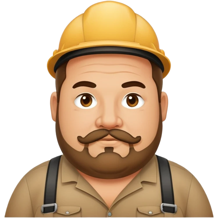 Fat longshoreman facial hair  emoji