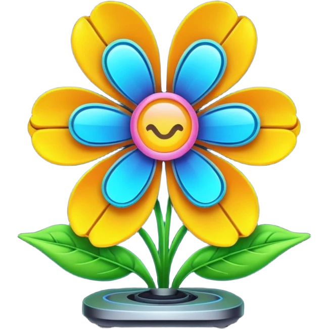 Computer Flower emoji