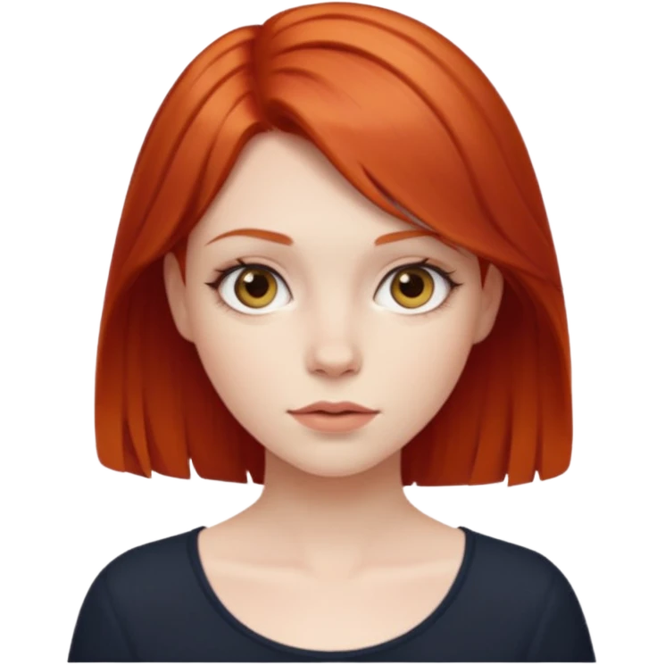 Pale girl with medium to short red hair emoji