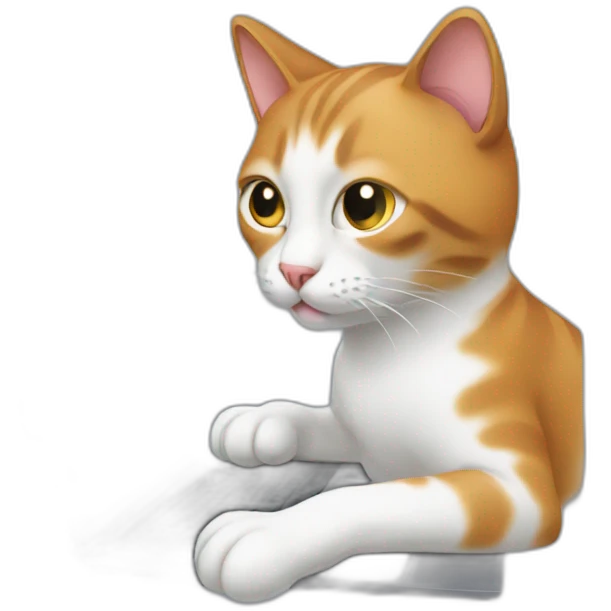 Cat working on computer emoji
