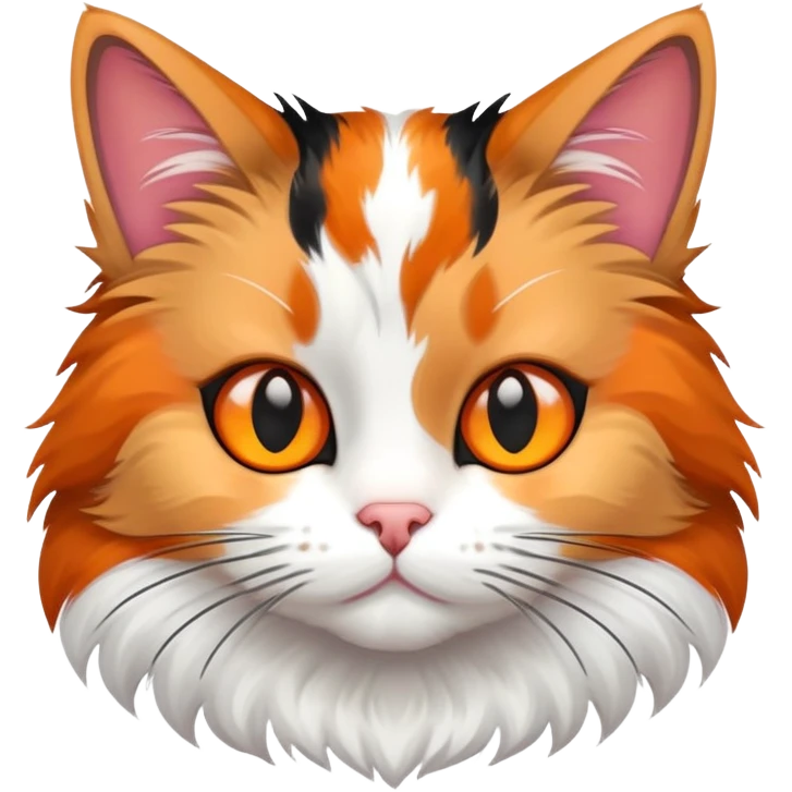 Cat black white and orange emoji
