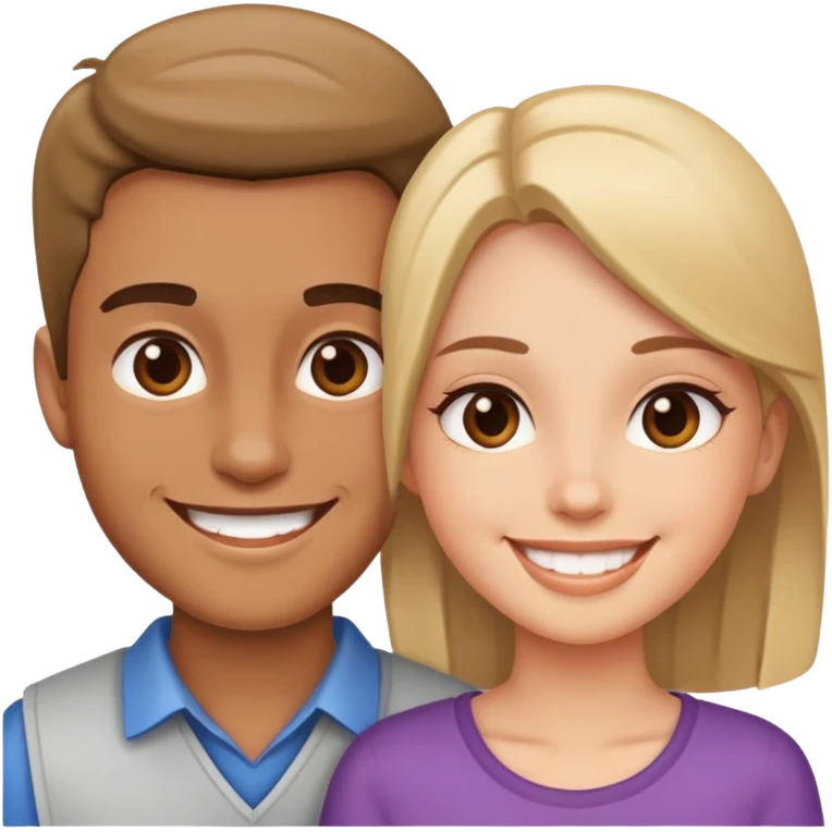 Girl with man emoji