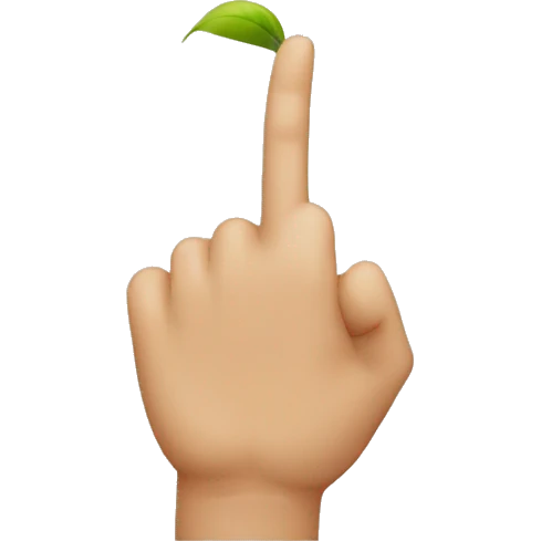 Apple emoji 3 sign hand emoji