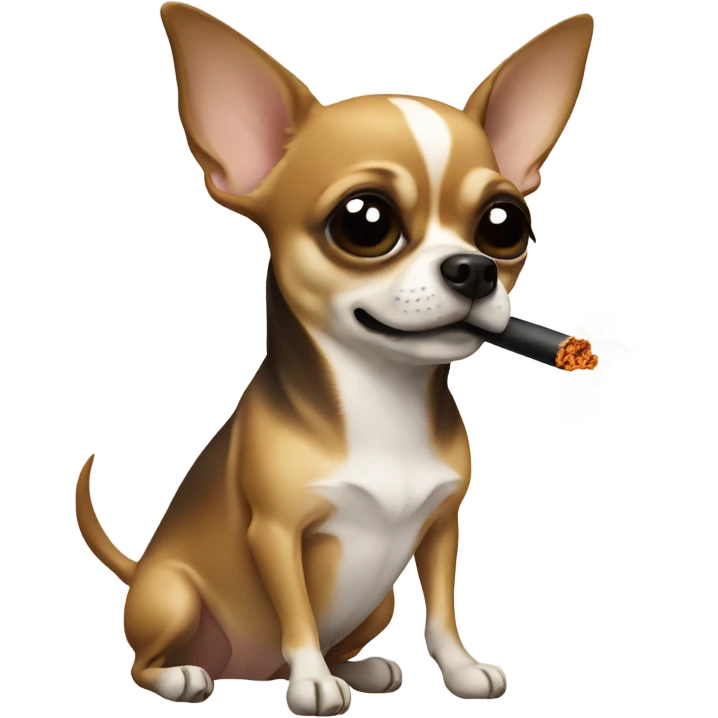 Chihuahua smoking emoji