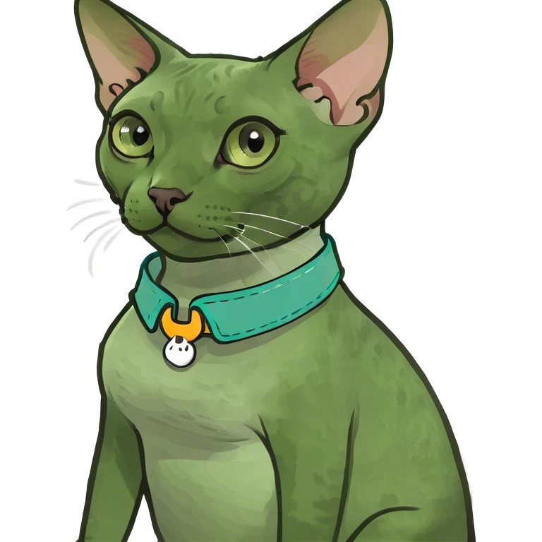 Cat devon rex pregnat emoji