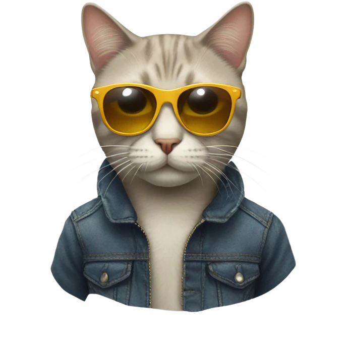Cat with sunglasses emoji