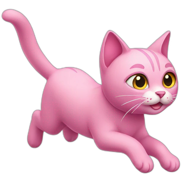 flying pink cat emoji