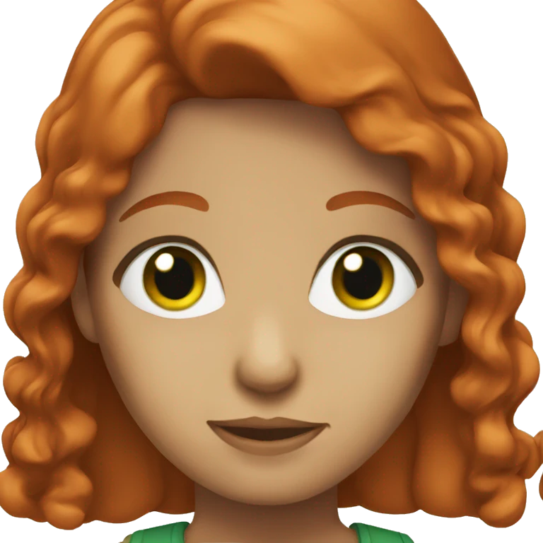 Redhead with Green eyes emoji