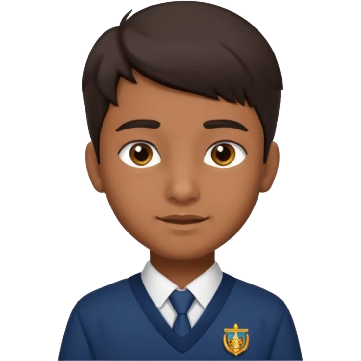 Indian male teenage student, brown skin, dark hair emoji