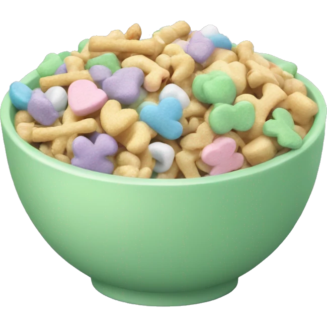 Pastel bowl full of Lucky charms  emoji