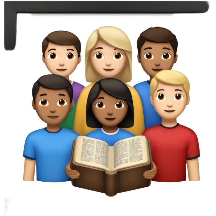 bible showing equality for all races and genders with different races around ut emoji