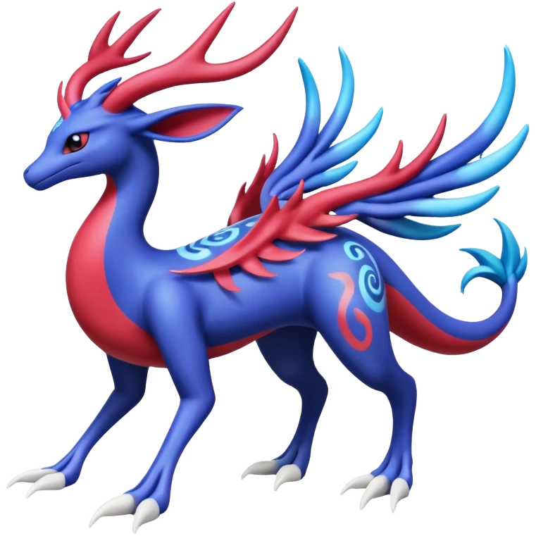 Xerneas-Kyogre-Suicune-Lugia-Fakémon-hybrid-creature (full body)  emoji