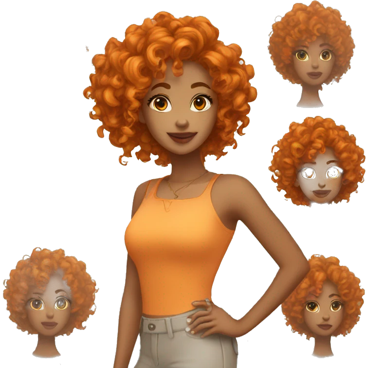 ice spice short orange curls emoji