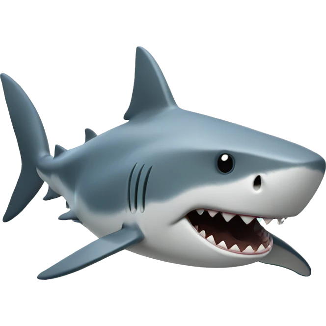 shark with hair flying in sky emoji