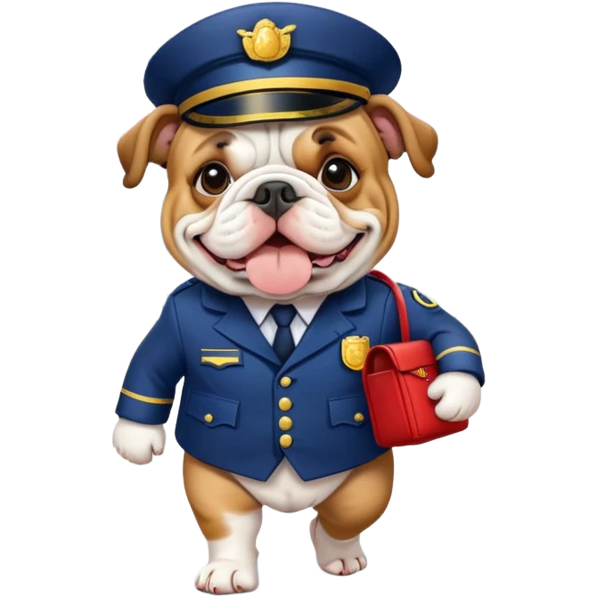 English bulldog postman emoji