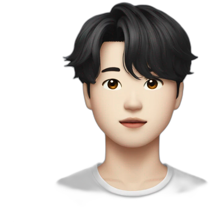 Jimin from bts dark hair emoji