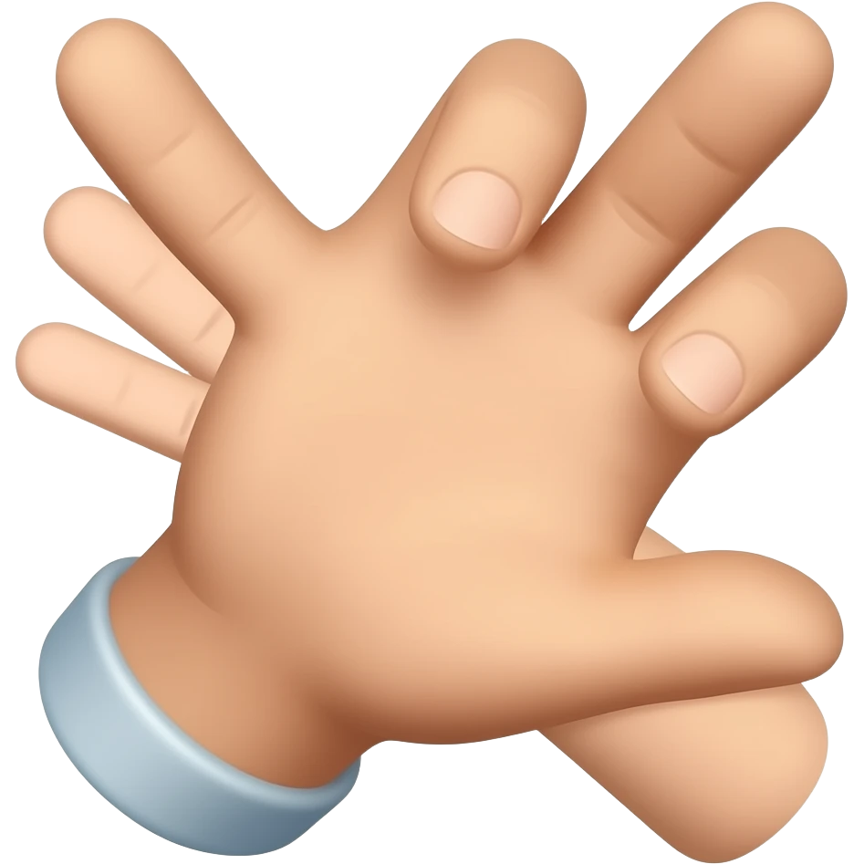 hand catch another arm emoji