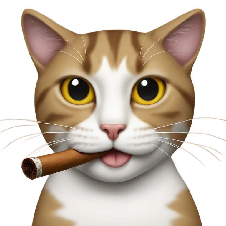 Cat smoking a cigar  emoji